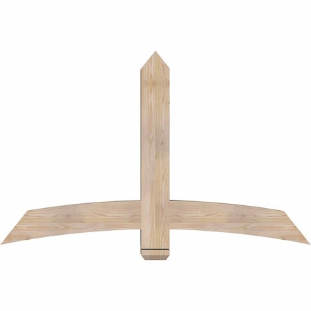 Ekena Millwork Bellingham Smooth Timber Gable Bracket, Douglas Fir, 60"W x 38"H x 5 1/2"D x 5 1/2"F, 15/12 Pitch GBW060X38X0606BEL00SDF